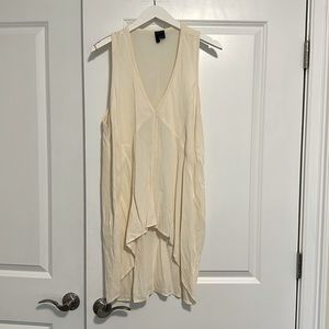 Off White V-Neck Tank Top- Layered
